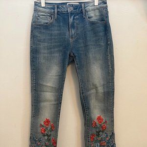 Driftwood Brand embroidered jeans in size 25 waist